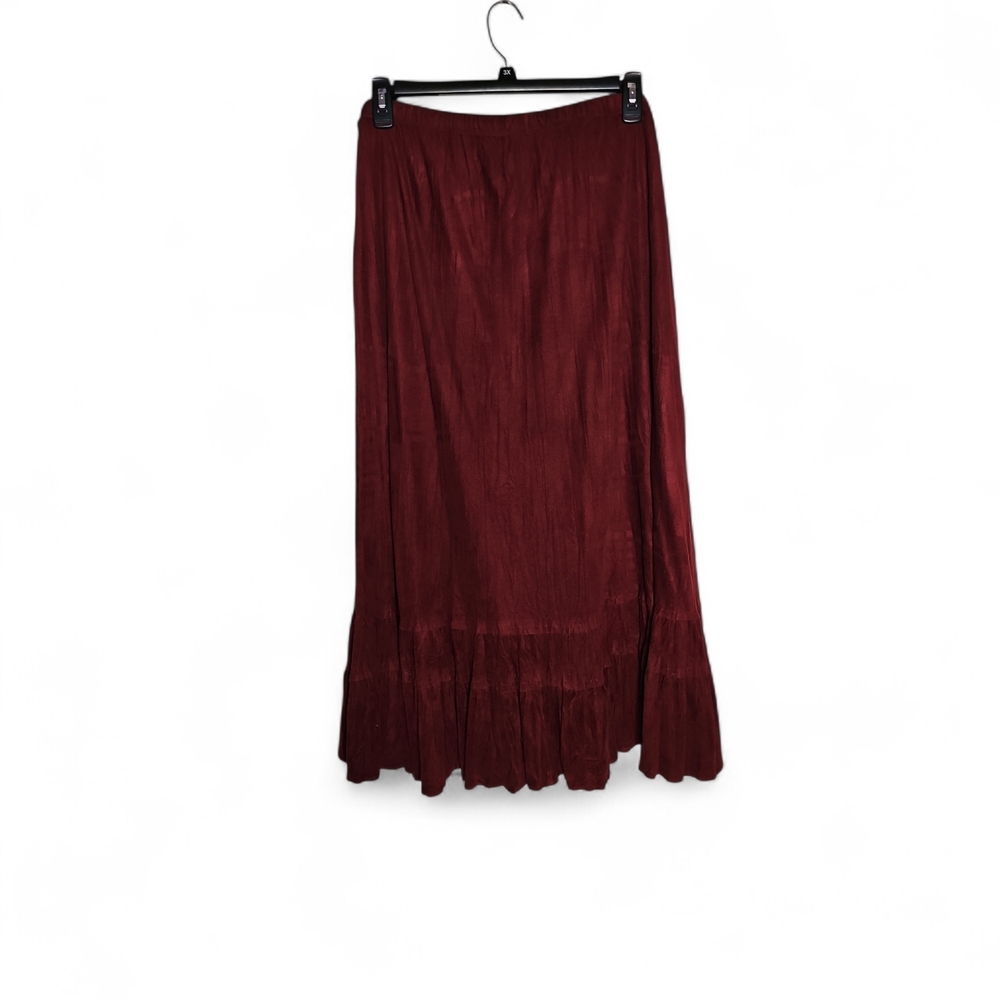 Coldwater Creek Rich Burgundy Skirt - Picture 3 of 5